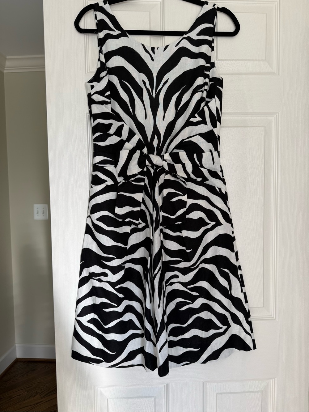 kate spade Black and White Zebra Tie-Front Sundress